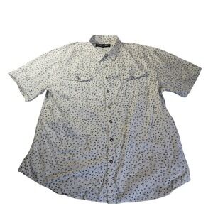 Eighty Eight Reserve Anchor Print Shirt 4X Short Sleeve Button Down Nautical